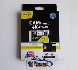Kit Cam 4 K ultra hd + card Tivusat 4 K nera UHD
