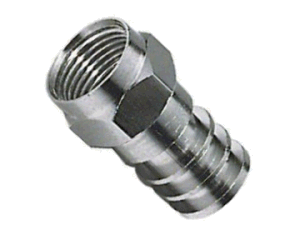 Connettore F a crimpare con 2 OR - Diam.6,0mm