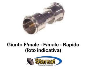 Adattatore Giunto F-F Maschio - rapido (sped.gratis)