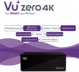 VU+ Zero 4K 1x DVB-S2X Multistream Receiver UHD 2160p