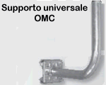 Supporto universale eco diam.40 - cm25 - curvo 90° - OMC 0199