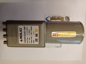 Lnb banda C - Quad - Solid - 3,4/4.2 Ghz - 12° K - no feed diel